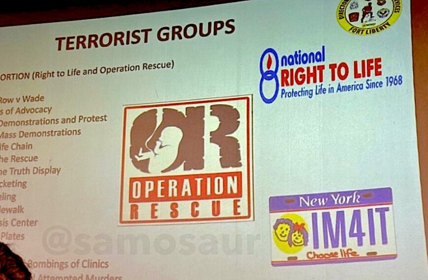 Pro-life advocates: a terrorist threat? Army training slide sparks outrage